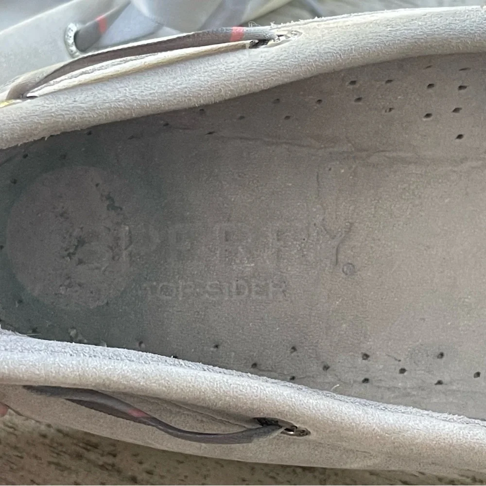 Sperry Top Sider Ribbon Lace Gray Boat Shoes Womens Size 8